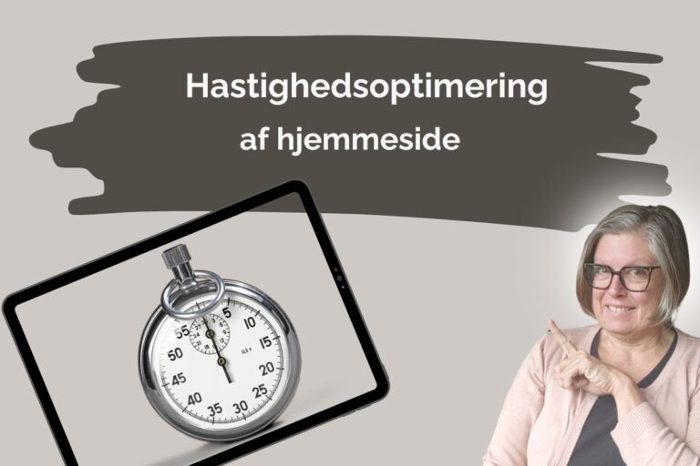 Hastighedsoptimering af hjemmeside