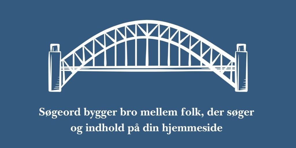 Søgeord - keyword på engelsk - bygger bro