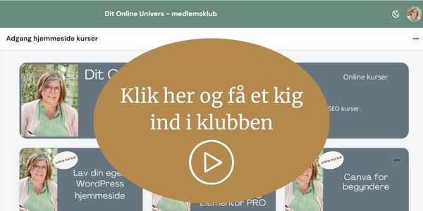 Klik ind i dit online univers
